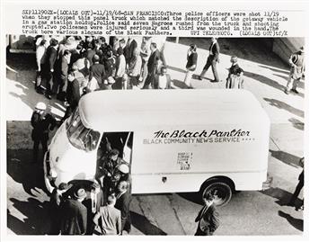 (BLACK PANTHERS) Group of 13 news photographs of the Black Panthers.